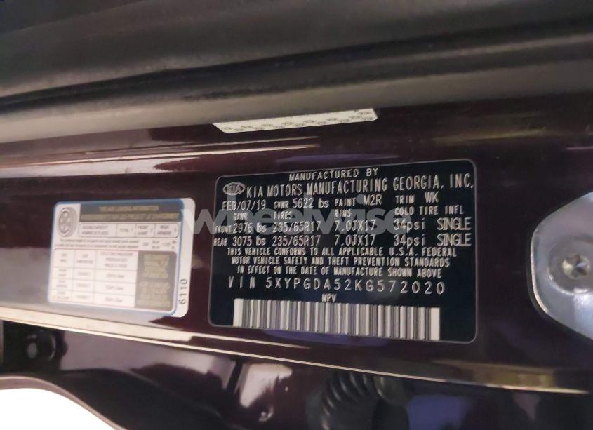Photo 9 of 2019 Kia Sorento 3.3L LX (VIN 5XYPGDA52KG572020)