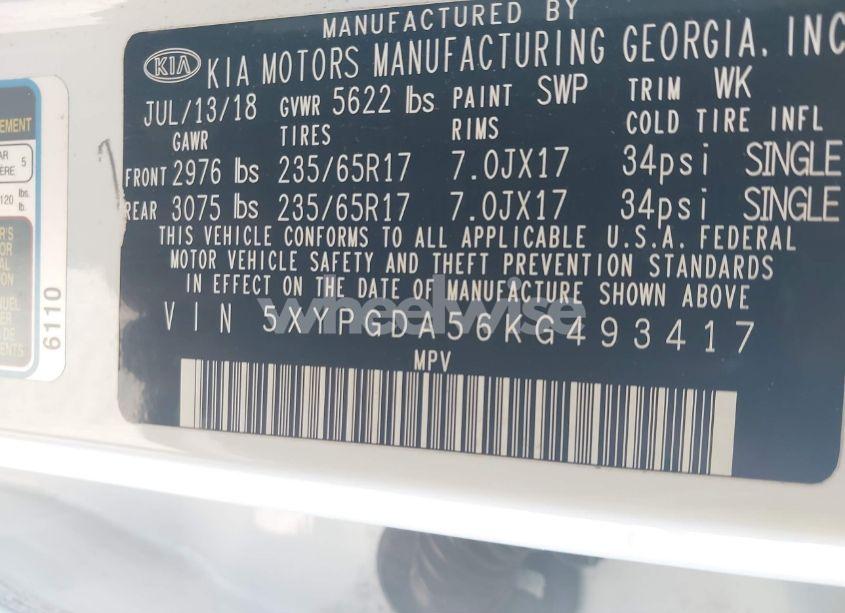 Photo 9 of 2019 Kia Sorento 3.3L LX (VIN 5XYPGDA56KG493417)