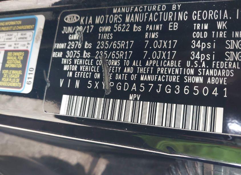 Photo 9 of 2018 Kia Sorento 3.3L LX (VIN 5XYPGDA57JG365041)