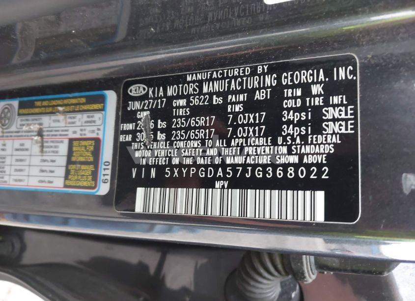 Photo 9 of 2018 Kia Sorento 3.3L LX (VIN 5XYPGDA57JG368022)