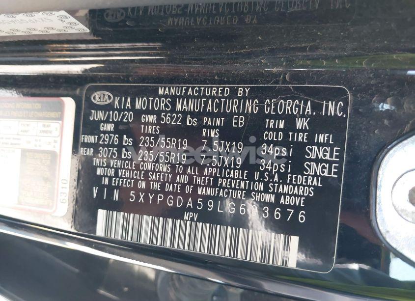 Photo 9 of 2020 Kia Sorento 3.3L S (VIN 5XYPGDA59LG693676)