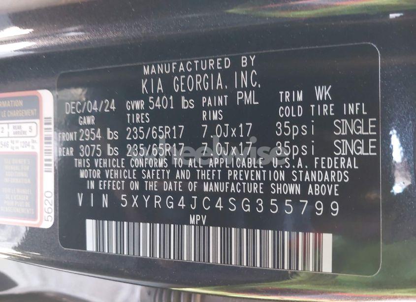 Photo 9 of 2025 Kia Sorento LX (VIN 5XYRG4JC4SG355799)