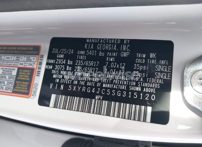 Photo 9 of 2025 Kia Sorento LX (VIN 5XYRG4JC5SG315120)