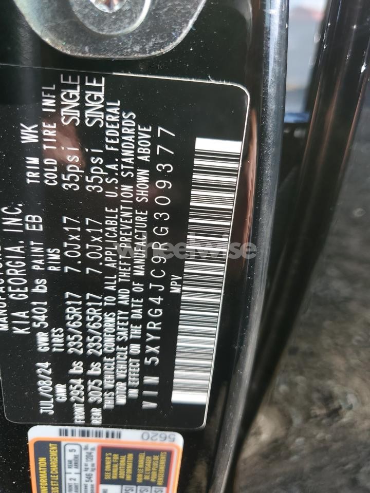 Photo 14 of 2024 KIA SORENTO LX (VIN 5XYRG4JC9RG309377)