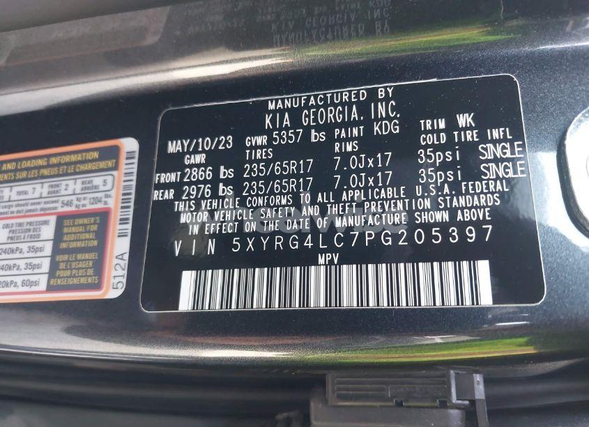 Photo 9 of 2023 Kia Sorento LX (VIN 5XYRG4LC7PG205397)