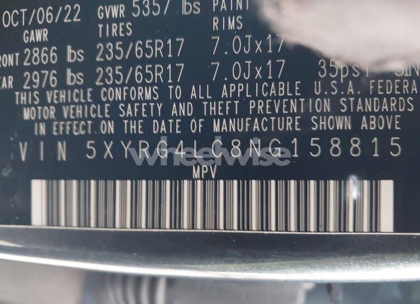 Photo 9 of 2022 Kia Sorento LX (VIN 5XYRG4LC8NG158815)