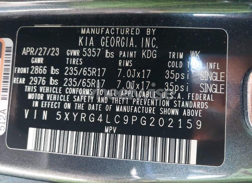 Photo 9 of 2023 Kia Sorento LX (VIN 5XYRG4LC9PG202159)