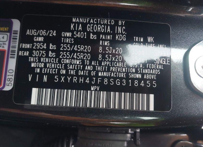 Photo 9 of 2025 Kia Sorento EX (VIN 5XYRH4JF8SG318455)