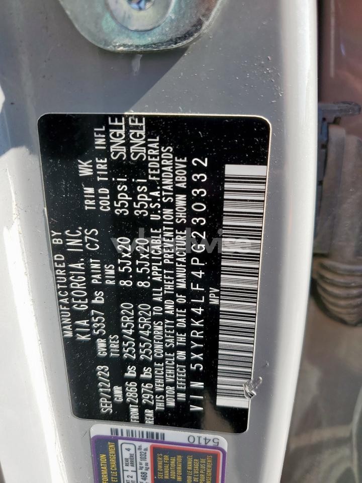 Photo 13 of 2023 KIA SORENTO SX (VIN 5XYRK4LF4PG230332)