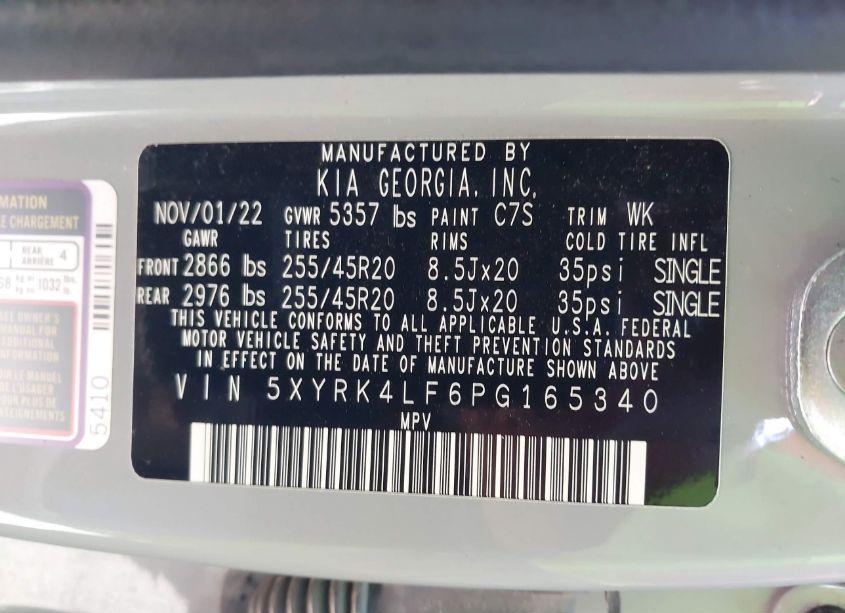 Photo 9 of 2023 Kia Sorento SX (VIN 5XYRK4LF6PG165340)