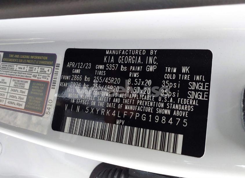 Photo 9 of 2023 Kia Sorento SX (VIN 5XYRK4LF7PG198475)