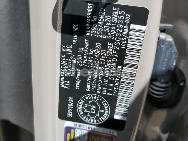 Photo 10 of 2025 KIA SORENTO SX (VIN 5XYRKDJF2SG329355)