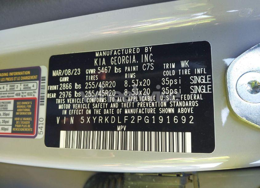 Photo 9 of 2023 Kia Sorento SX (VIN 5XYRKDLF2PG191692)