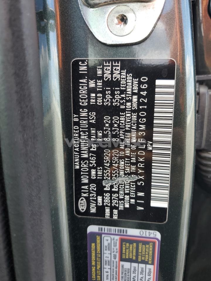 Photo 12 of 2021 KIA SORENTO SX (VIN 5XYRKDLF3MG012460)