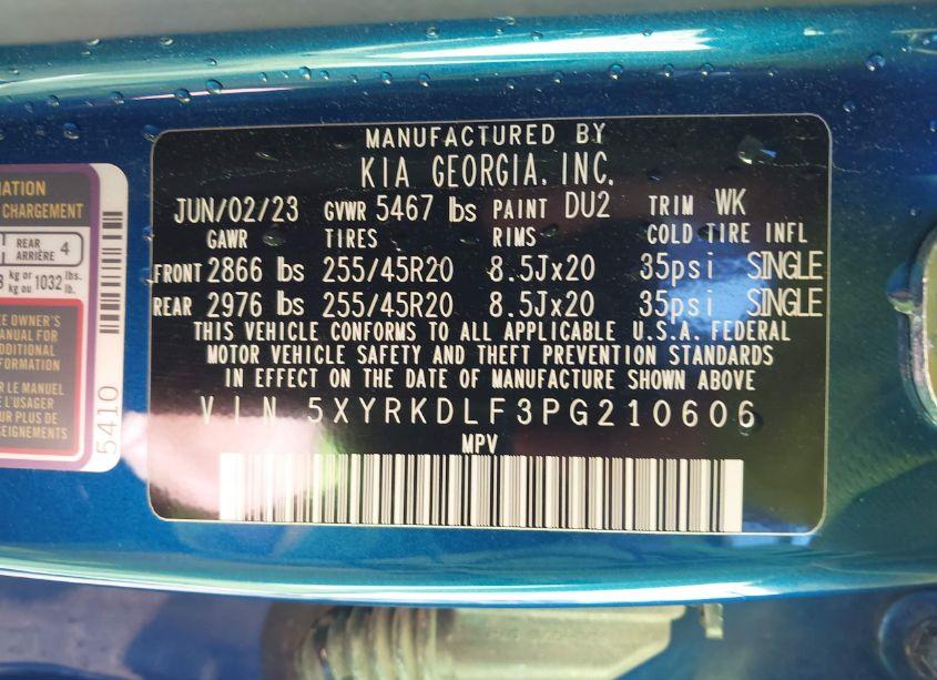 Photo 9 of 2023 Kia Sorento SX PRESTIGE (VIN 5XYRKDLF3PG210606)