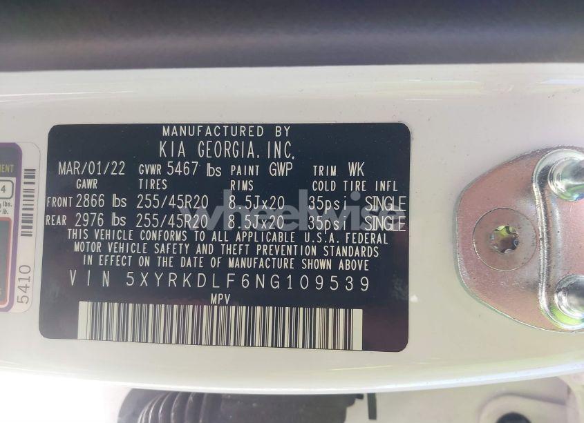 Photo 9 of 2022 Kia Sorento SX (VIN 5XYRKDLF6NG109539)