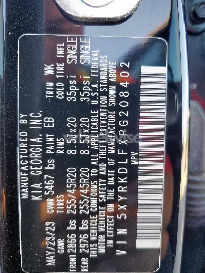 Photo 13 of 2023 KIA SORENTO SX (VIN 5XYRKDLFXPG208402)