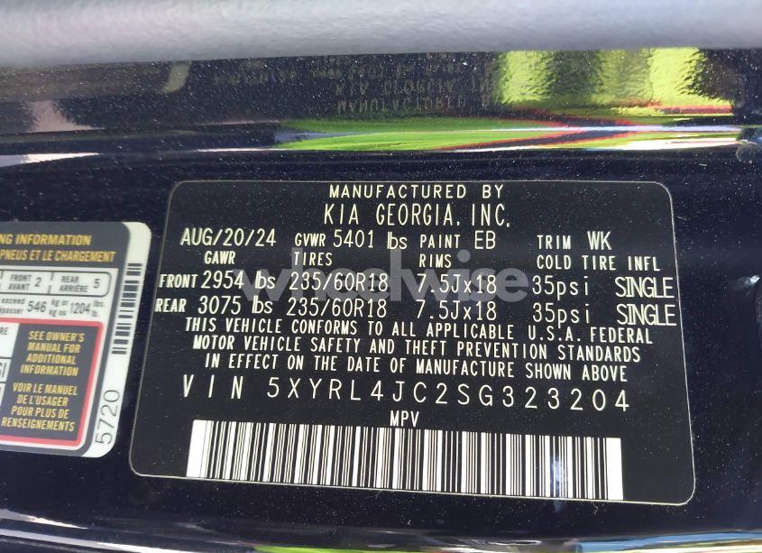 Photo 9 of 2025 Kia Sorento S (VIN 5XYRL4JC2SG323204)