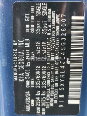 Photo 12 of 2025 KIA SORENTO S (VIN 5XYRL4JC4SG326007)