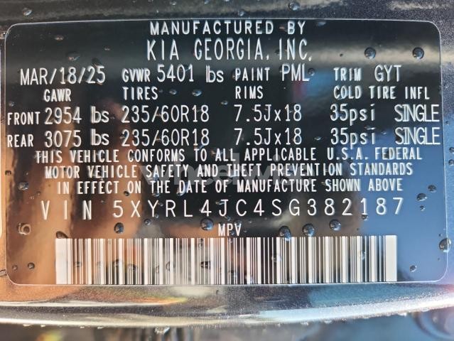 Photo 10 of 2025 KIA SORENTO S (VIN 5XYRL4JC4SG382187)