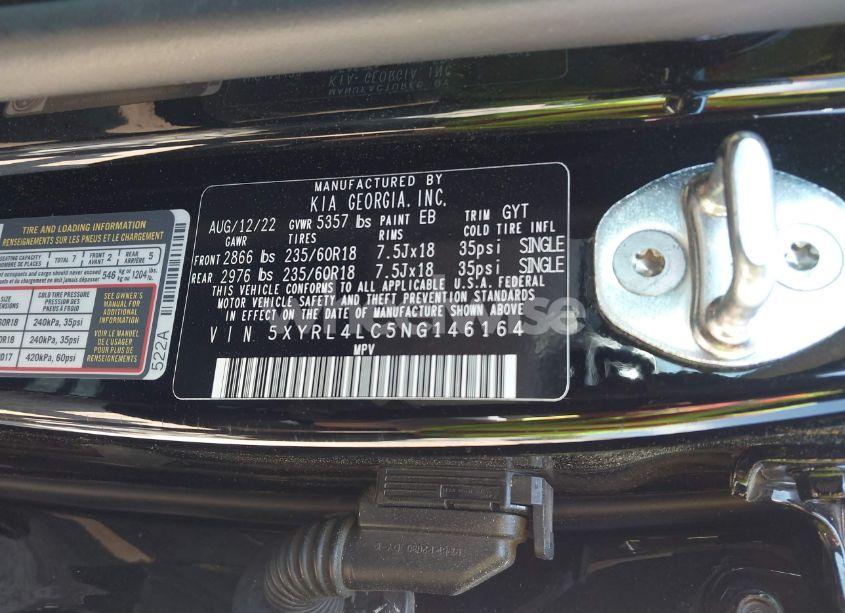 Photo 9 of 2022 Kia Sorento S (VIN 5XYRL4LC5NG146164)