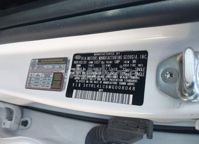 Photo 9 of 2021 Kia Sorento S (VIN 5XYRL4LC6MG008048)