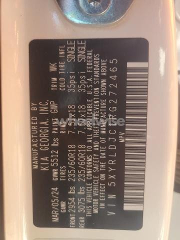 Photo 2 of 2024 KIA SORENTO S (VIN 5XYRLDJC1RG272465)