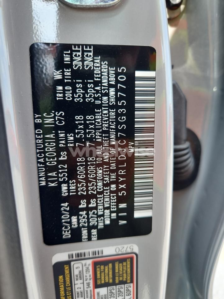 Photo 13 of 2025 KIA SORENTO S (VIN 5XYRLDJC7SG357705)