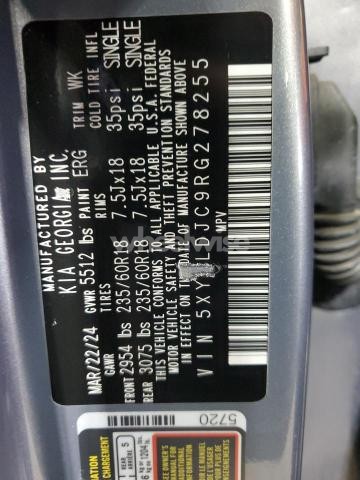 Photo 14 of 2024 KIA SORENTO S (VIN 5XYRLDJC9RG278255)