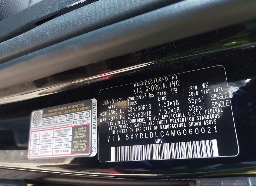 Photo 9 of 2021 Kia Sorento S (VIN 5XYRLDLC4MG060021)