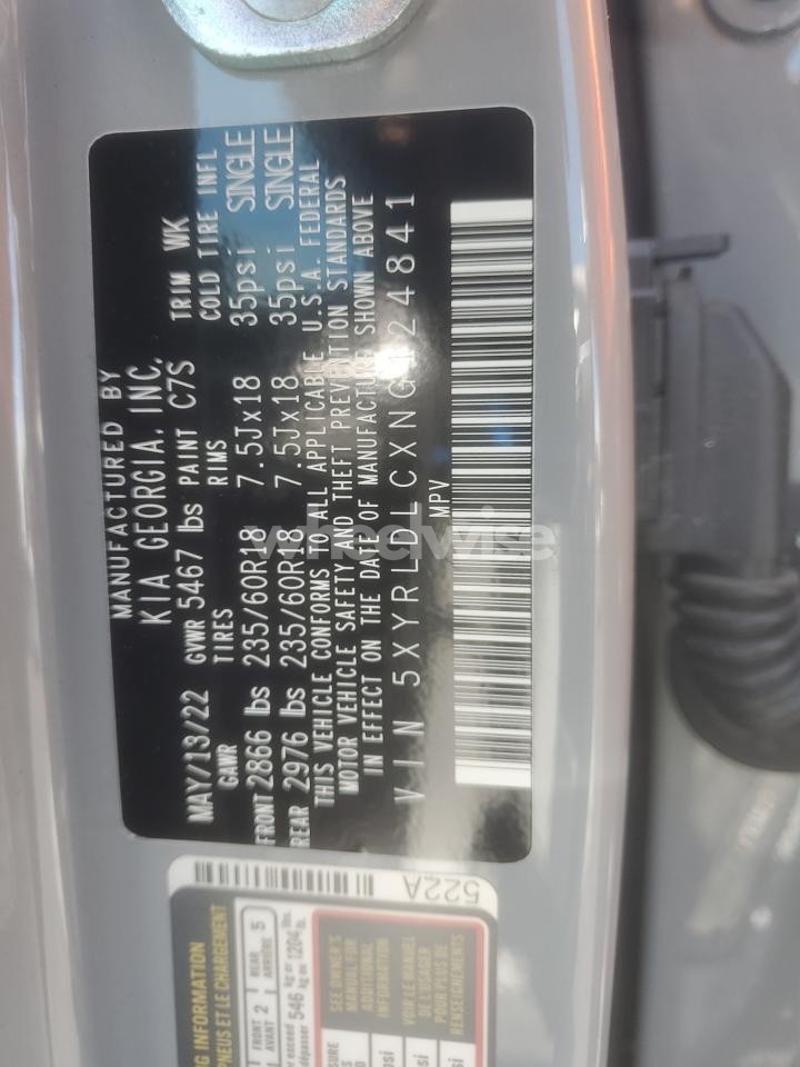Photo 13 of 2022 KIA SORENTO S (VIN 5XYRLDLCXNG124841)