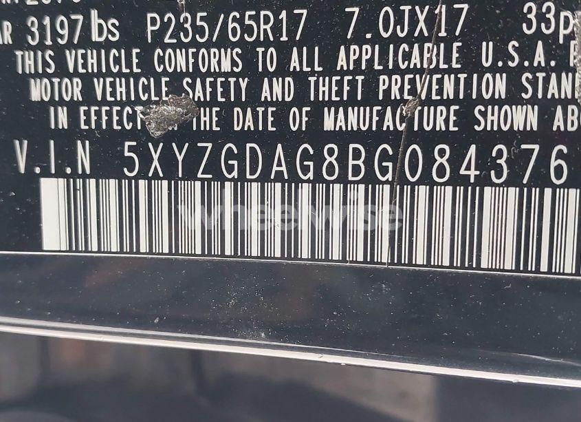 Photo 9 of 2011 Hyundai Santa FE GLS V6 (VIN 5XYZGDAG8BG084376)