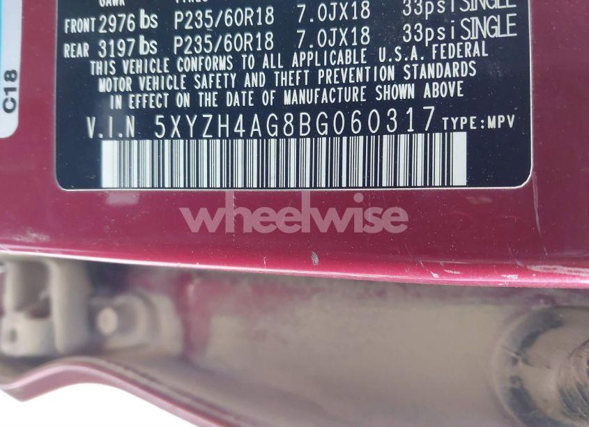 Photo 9 of 2011 Hyundai Santa FE SE (VIN 5XYZH4AG8BG060317)