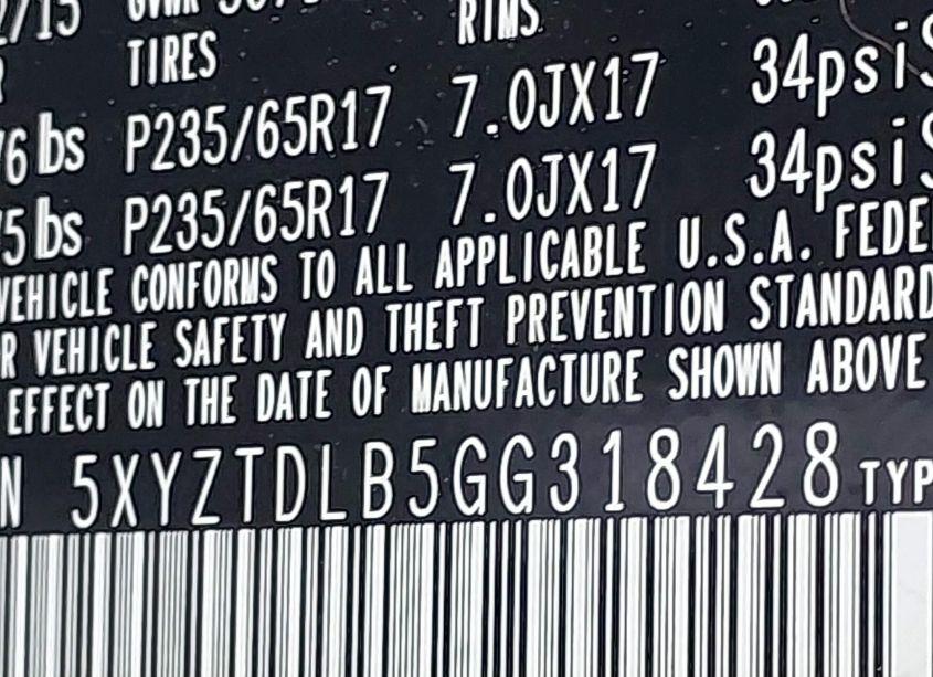 Photo 9 of 2016 Hyundai Santa FE SPORT 2.4L (VIN 5XYZTDLB5GG318428)