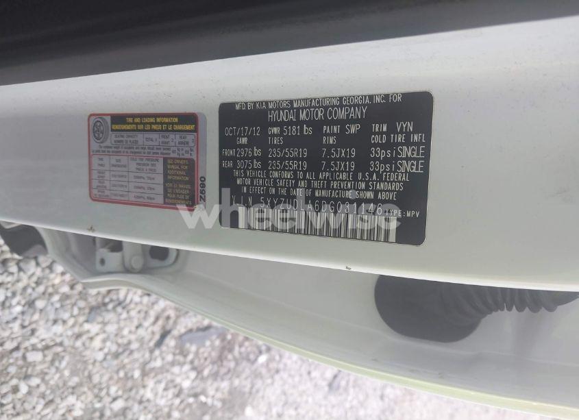 Photo 9 of 2013 Hyundai Santa FE SPORT 2.0T (VIN 5XYZUDLA6DG031146)