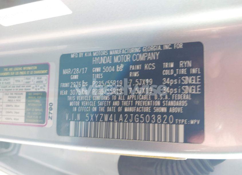 Photo 9 of 2018 Hyundai Santa FE SPORT 2.0T ULTIMATE (VIN 5XYZW4LA2JG503820)