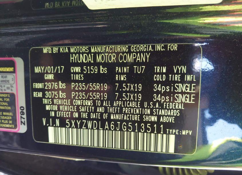 Photo 9 of 2018 Hyundai Santa FE SPORT 2.0T ULTIMATE (VIN 5XYZWDLA6JG513511)