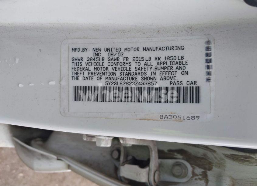 Photo 9 of 2003 Pontiac Vibe N/A (VIN 5Y2SL62823Z433857)