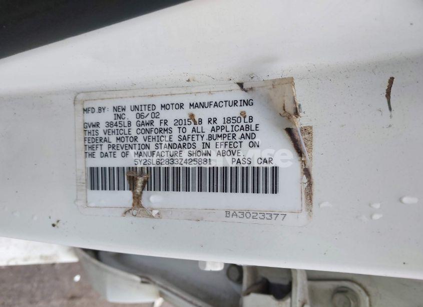 Photo 9 of 2003 Pontiac Vibe N/A (VIN 5Y2SL62833Z425881)