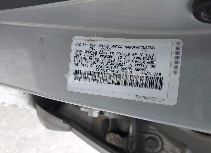 Photo 9 of 2003 Pontiac Vibe (VIN 5Y2SL62843Z425842)
