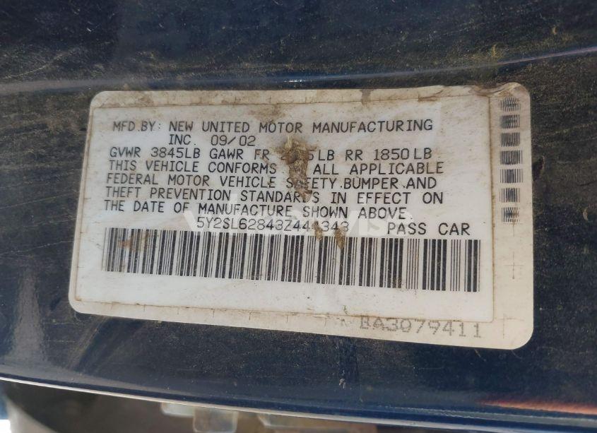 Photo 9 of 2003 Pontiac Vibe (VIN 5Y2SL62843Z444343)