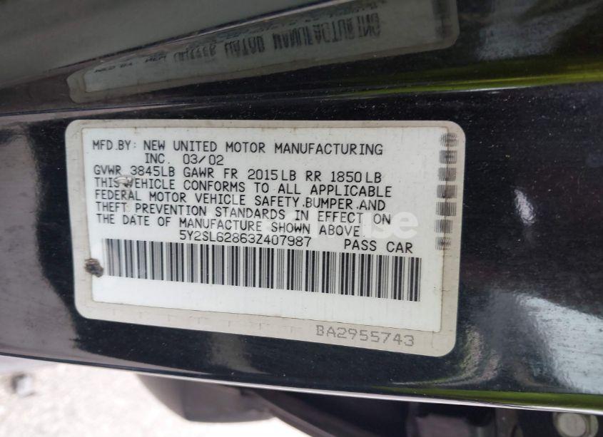 Photo 9 of 2003 Pontiac Vibe (VIN 5Y2SL62863Z407987)