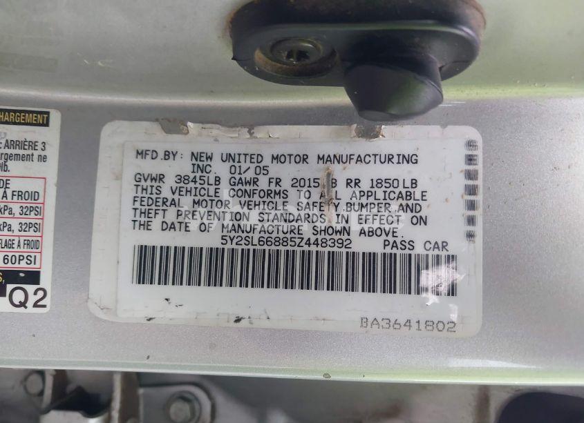 Photo 9 of 2005 Pontiac Vibe N/A (VIN 5Y2SL66885Z448392)