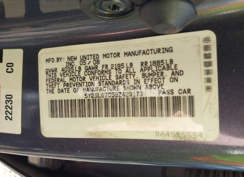 Photo 9 of 2009 Pontiac Vibe (VIN 5Y2SL67059Z423173)