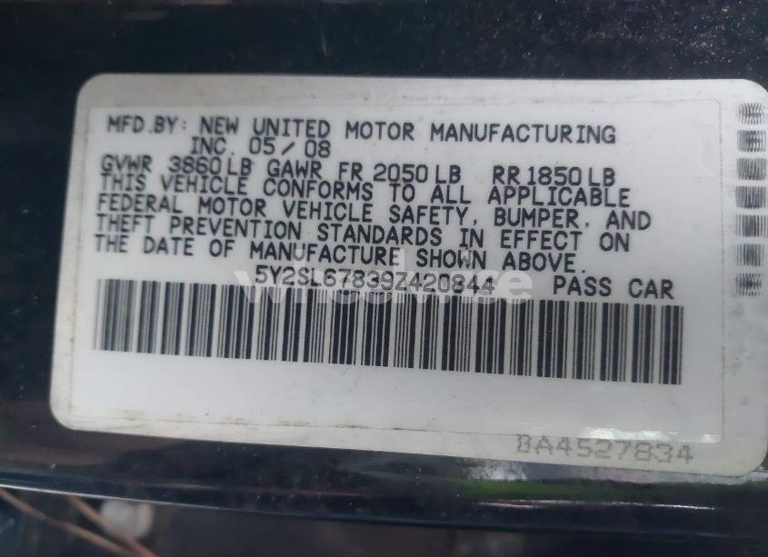 Photo 9 of 2009 Pontiac Vibe (VIN 5Y2SL67839Z420844)