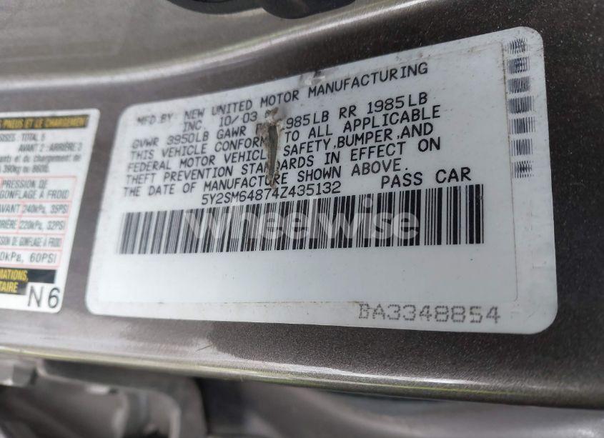 Photo 9 of 2004 Pontiac Vibe (VIN 5Y2SM64874Z435132)