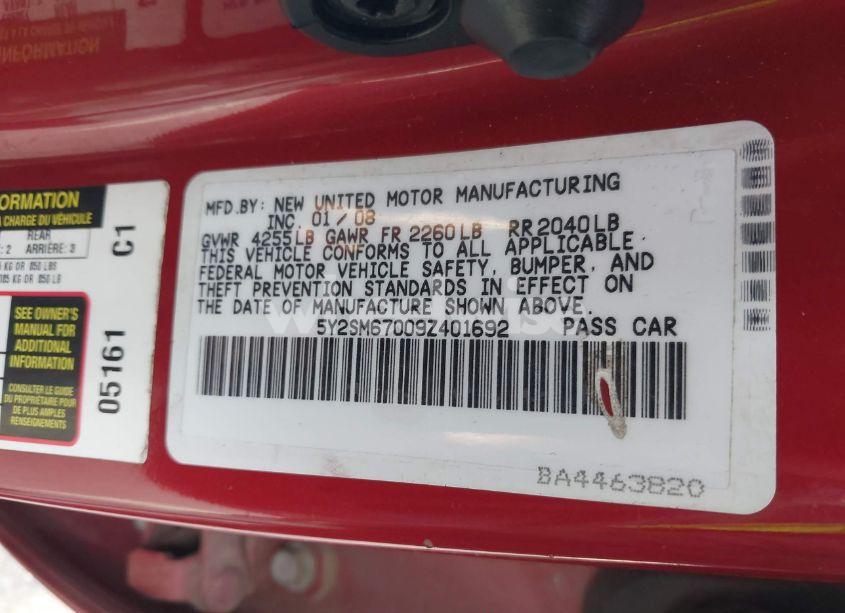 Photo 9 of 2009 Pontiac Vibe (VIN 5Y2SM67009Z401692)