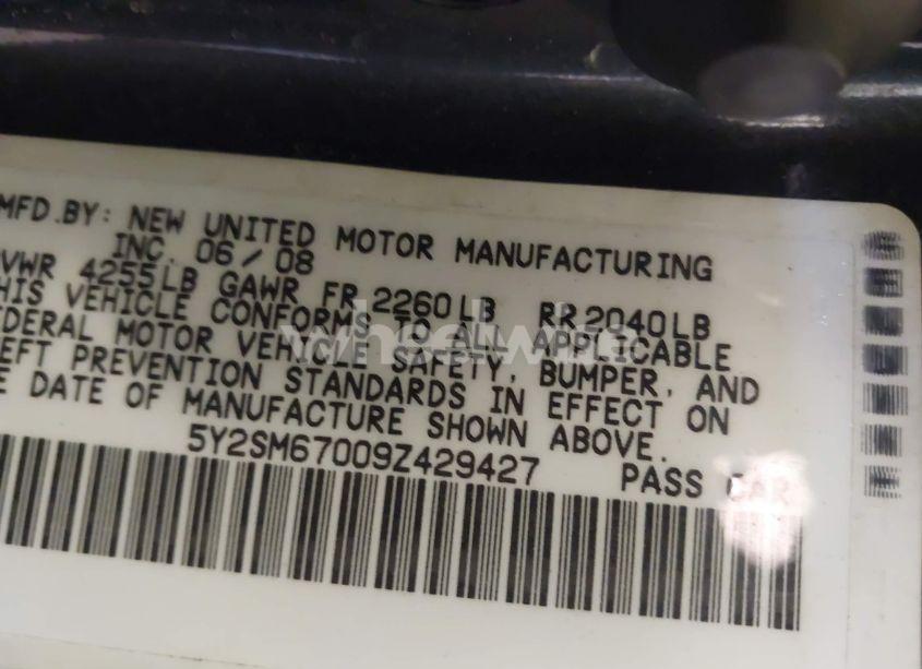 Photo 9 of 2009 Pontiac Vibe (VIN 5Y2SM67009Z429427)