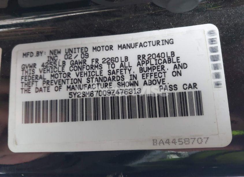 Photo 9 of 2009 Pontiac Vibe (VIN 5Y2SM67009Z476313)