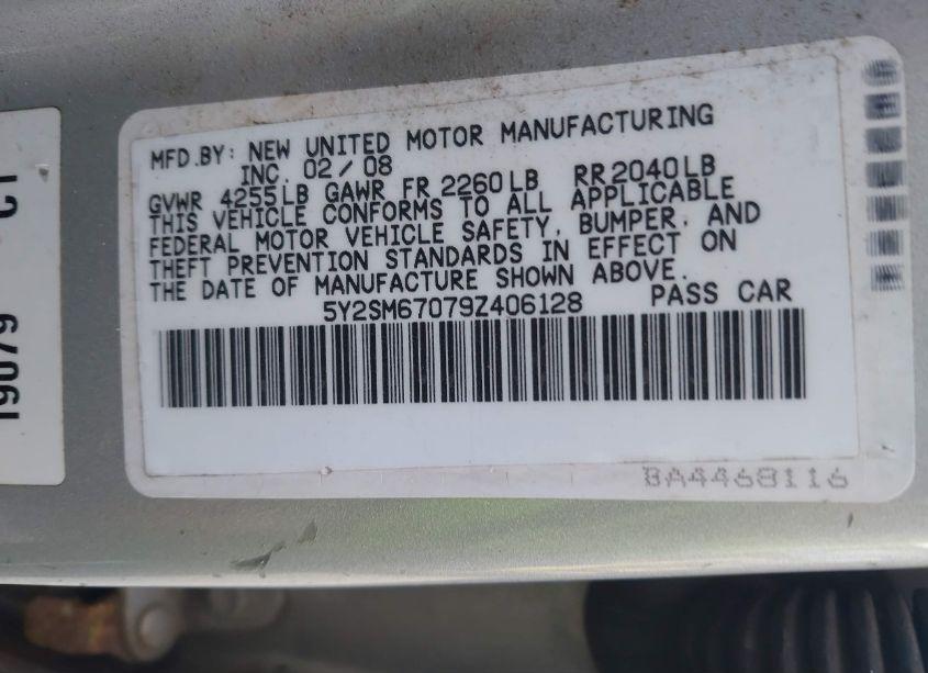 Photo 9 of 2009 Pontiac Vibe (VIN 5Y2SM67079Z406128)